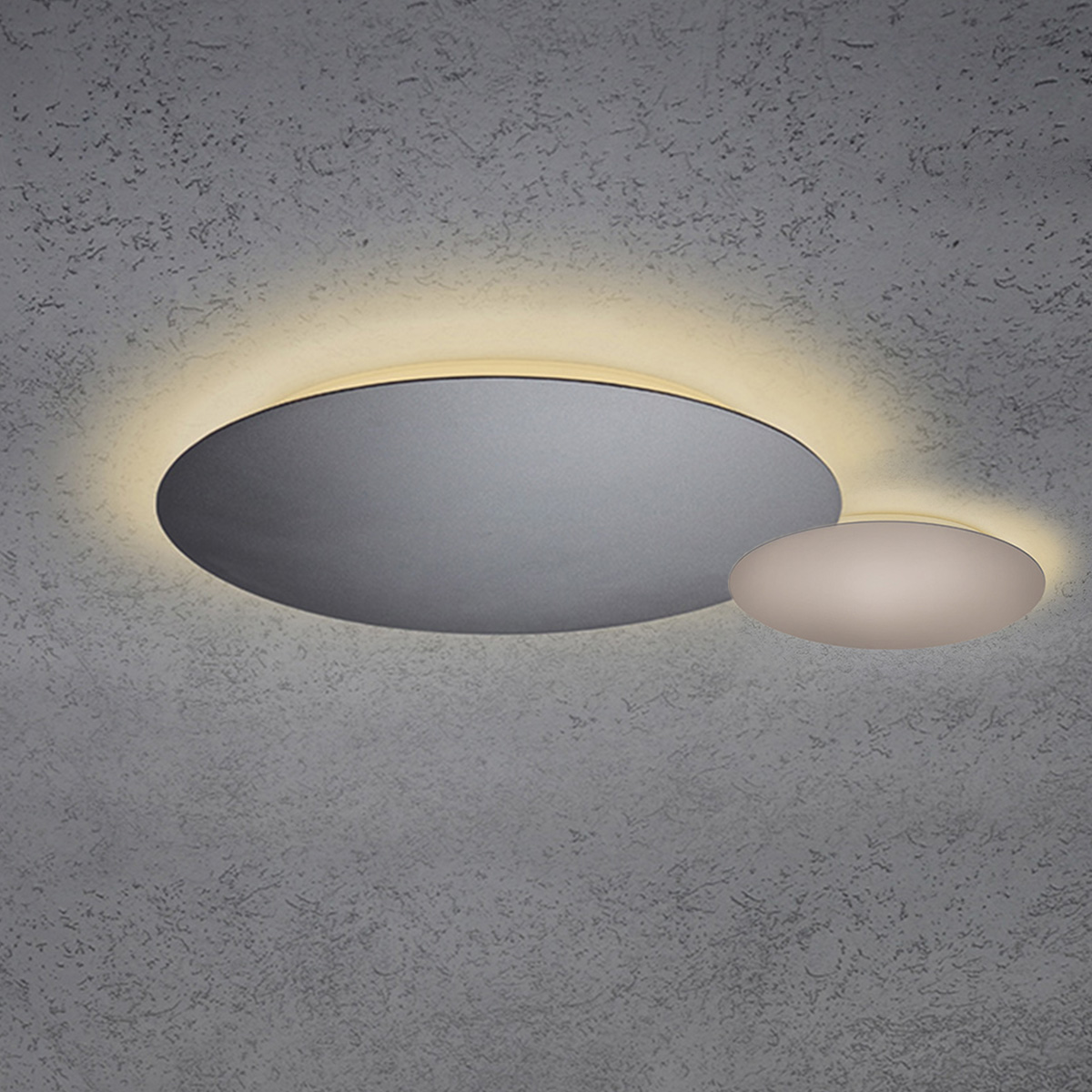 Escale Blade LED Wand- / Deckenleuchte, 2-flg., Ø 44 cm, anthrazit / taupe