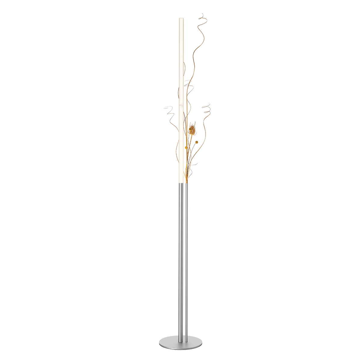 Cini & Nils Ognidove terra LED Akkustehleuchte & Vase, Silber (Dekoration nicht inbegriffen)