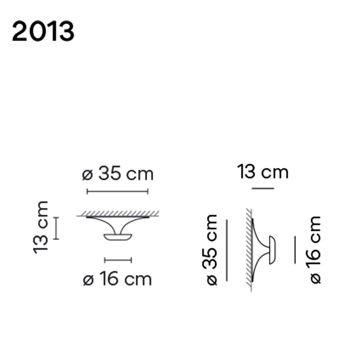 Vibia Funnel 2013 LED Wand- / Deckenleuchte, Ø: 35 cm