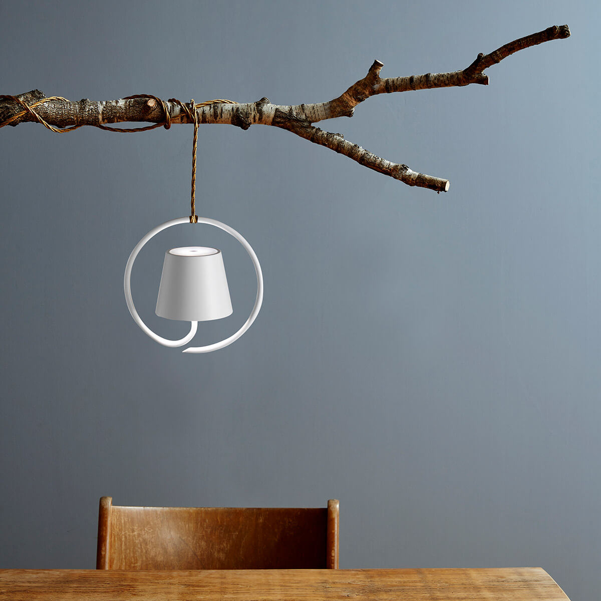 Zafferano AiLati Poldina Pro LED Akku-Pendelleuchte, weiß (Aufhängung nicht inbegriffen)