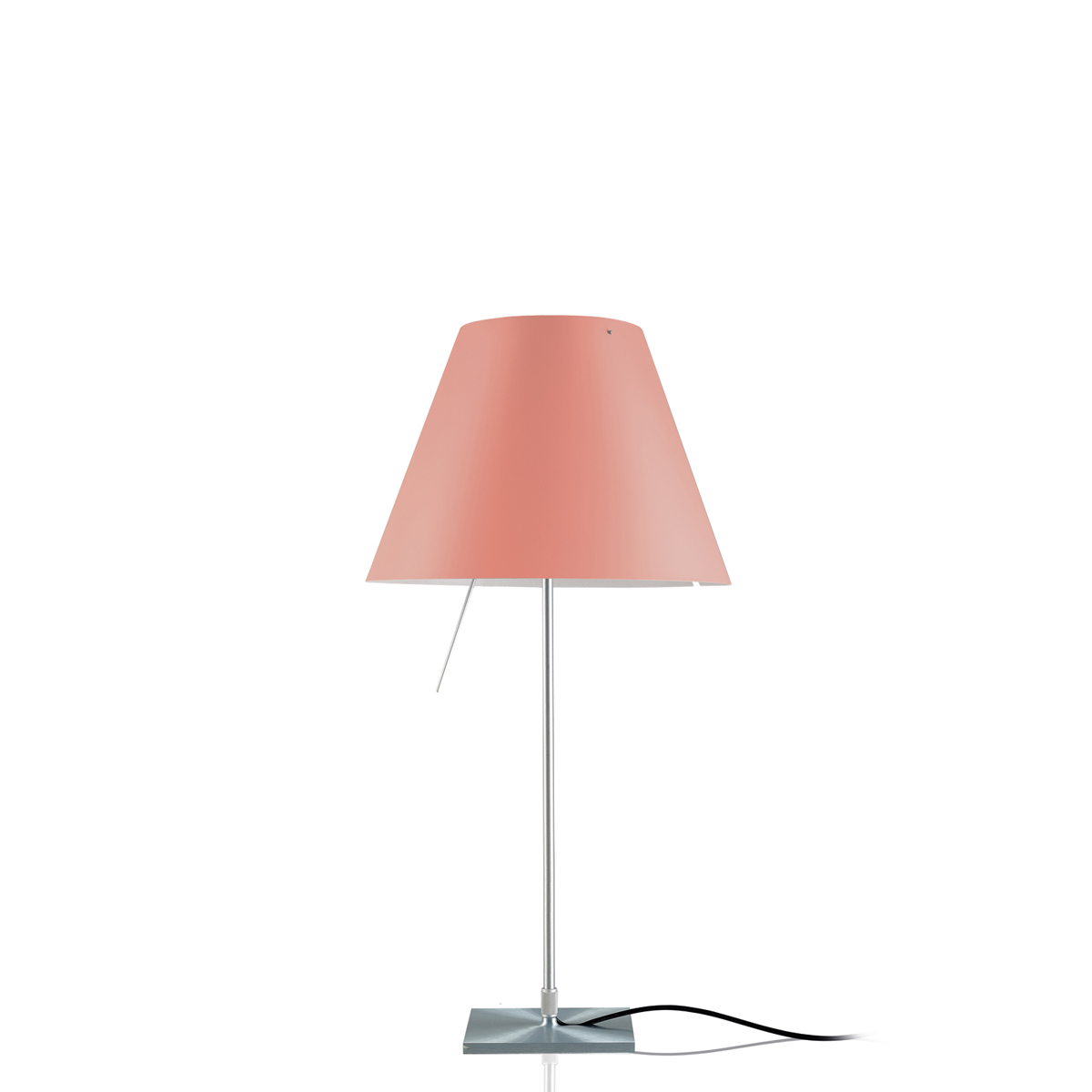 Luceplan Costanzina Tavolo, Alu, Schirm: mystisches Rosa (ausgeschaltet)