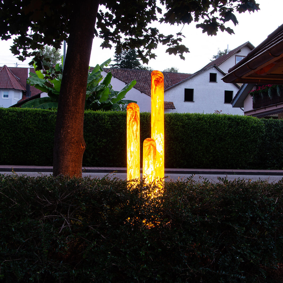 Epstein-Design Light Star Sahara LED Stehleuchte / Lichtsäule, Höhe: 110, 140 und 170 cm, Sandstein