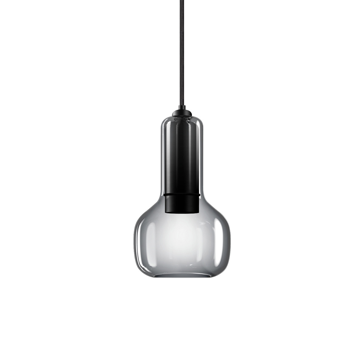Bruck Duolare Booh DLR Pendel, Ø: 17,3 cm, Glas liquid grey (kühles grau)