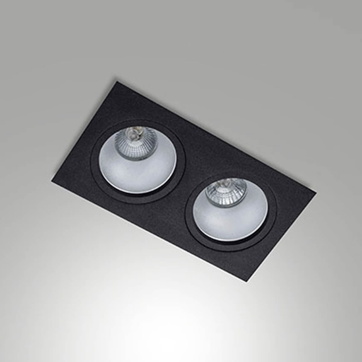 Fabas Luce Leon Einbauleuchte, 2-flg., schwarz