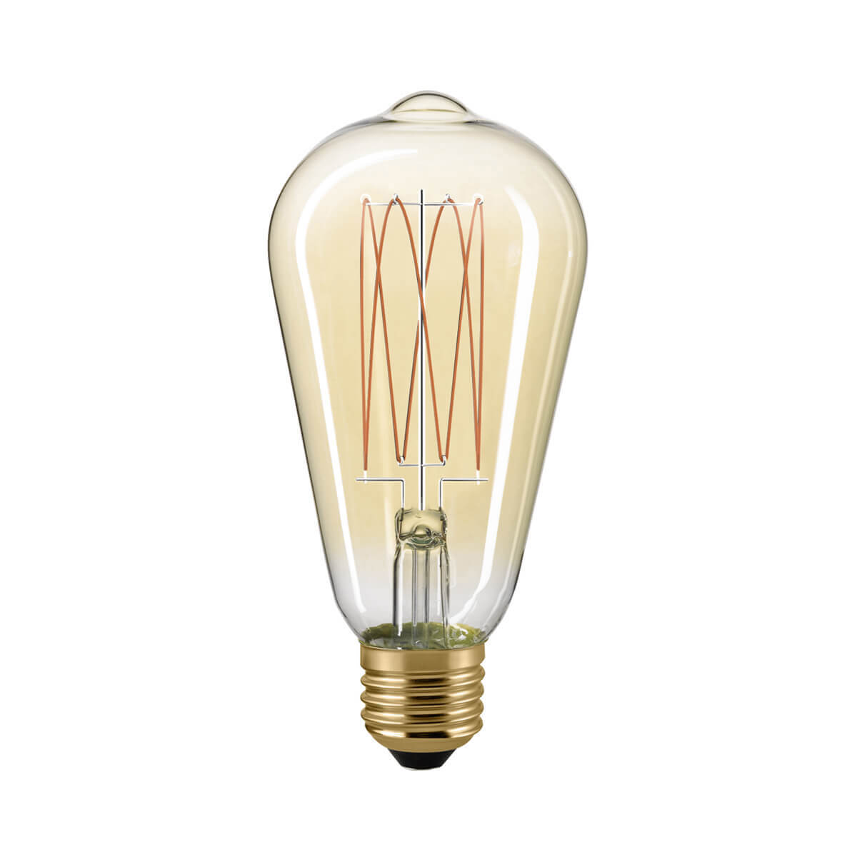 Sigor LED Filament Edison Lampe Slim E27 Gold, 7 W, 2500 K, dimmbar, Ø: 6,4 cm LED Filament Edison Lampe Slim E27 Gold, 7 W, 2500 K, dimmbar