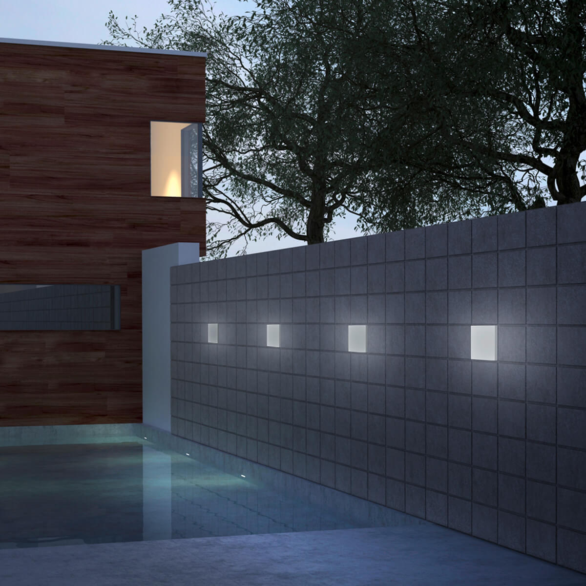 Helestra Air LED Außenwandleuchte, weiß matt