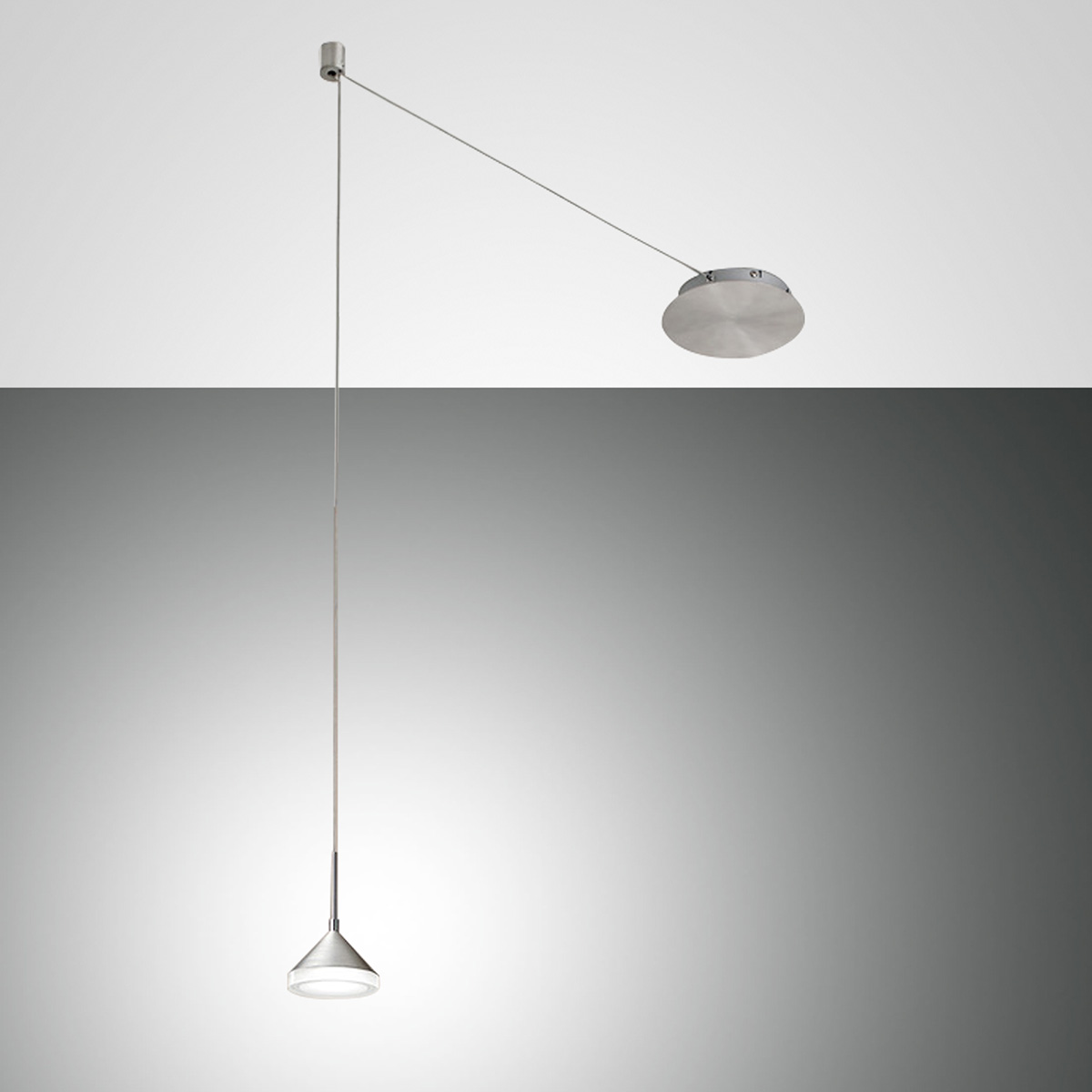 Fabas Luce Isabella LED Pendelleuchte, Aluminium satiniert