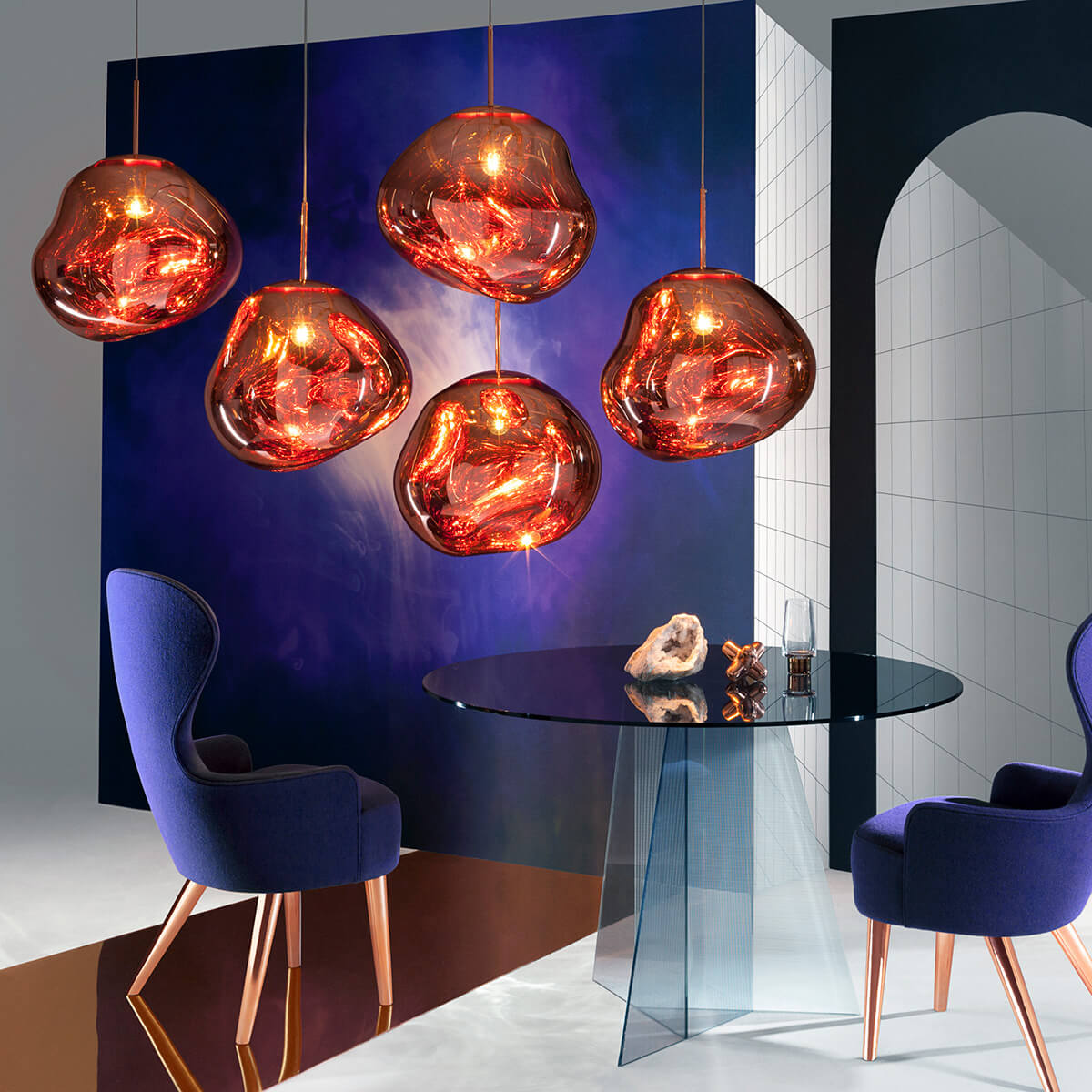 Tom Dixon Melt LED Pendelleuchte, Kupfer