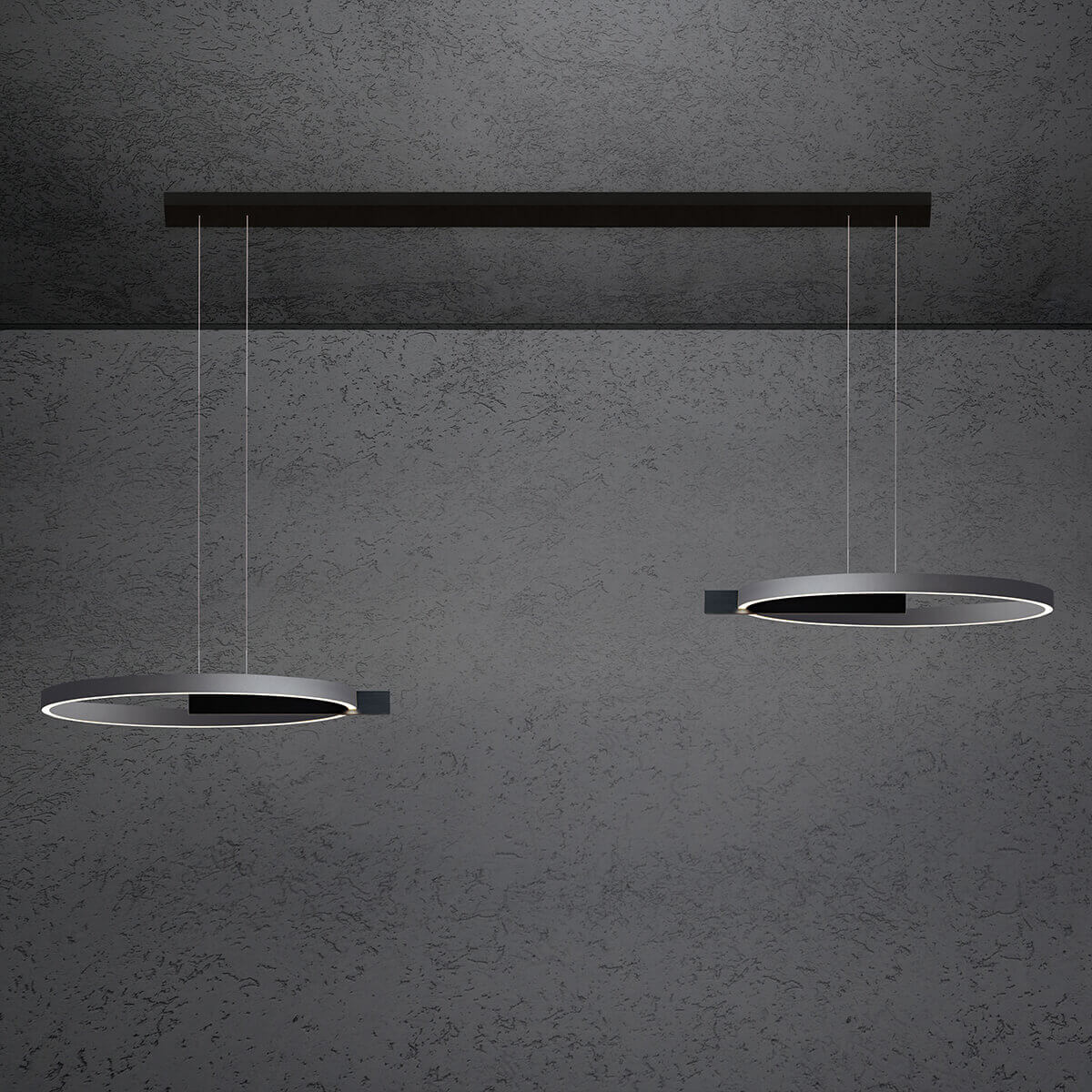 schwarz / anthrazit eloxal