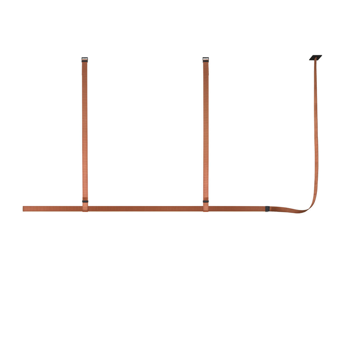 Flos Belt Fabric LED Pendelleuchte, kupferbraun