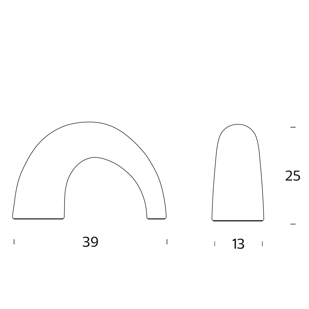 Fontana Arte Thor Tischleuchte, Höhe: 25 cm