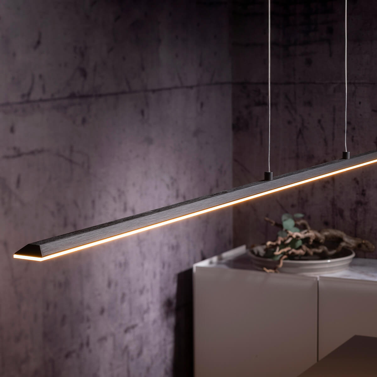Neuhaus PURE Surface LED Pendelleuchte, Länge: 160 cm, grau