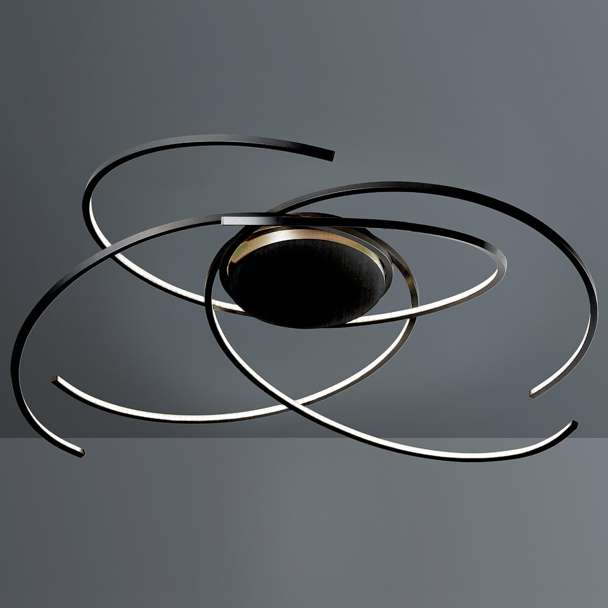 Escale Space Deckenleuchte, Länge: 80 cm, schwarz