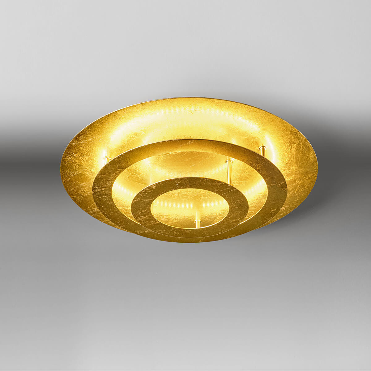 LupiaLicht Circle LED Deckenleuchte, Blattgold