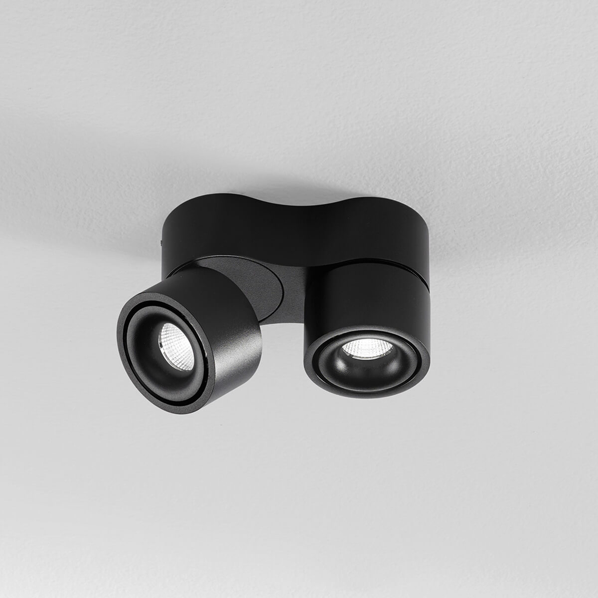 Egger Licht DLS Lighting Clippo Duo LED Wand- / Deckenstrahler, Dim-to-Warm, schwarz / schwarz