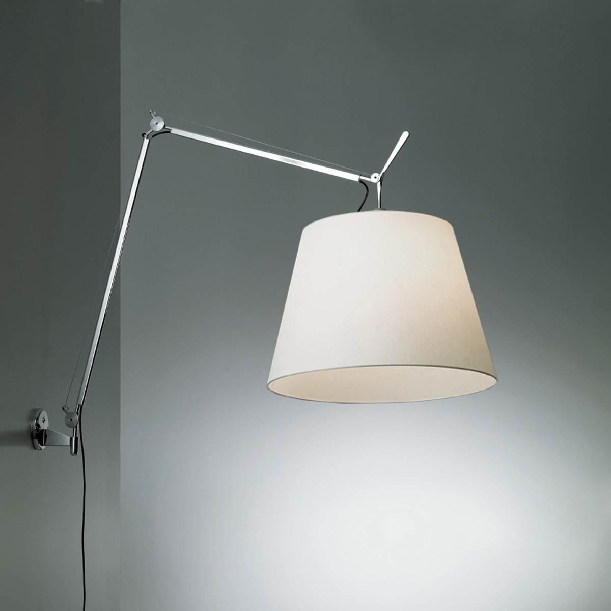 Artemide Tolomeo Mega Parete, Pergament, Schirm Ø 42cm