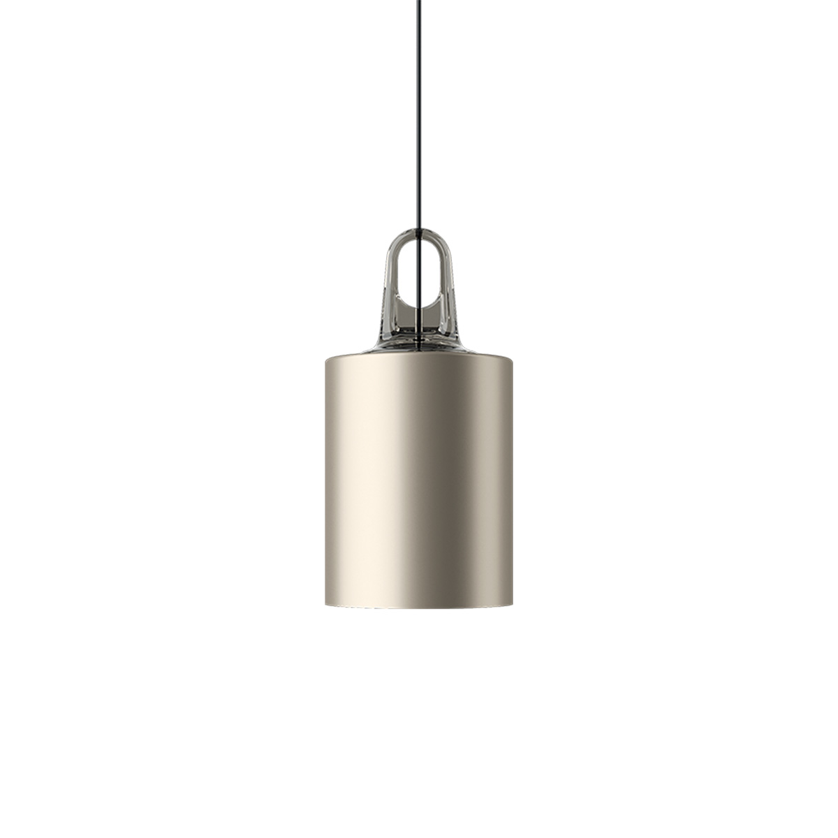 Lodes Jim Cylinder Pendelleuchte, grau / champagner matt