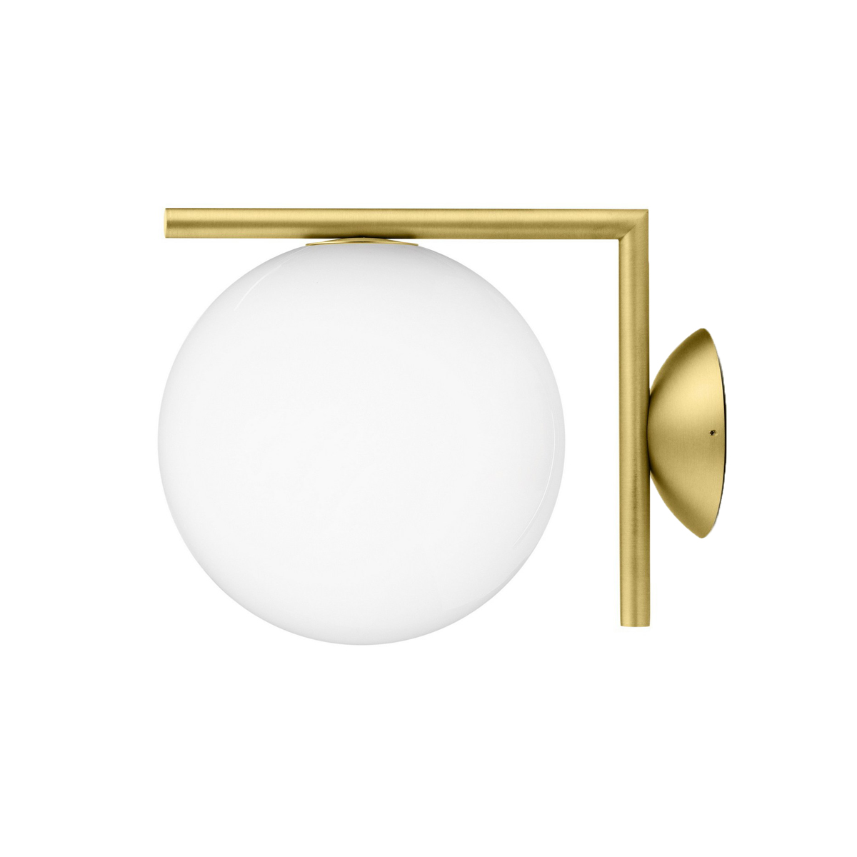 Flos IC C/W1 Wand- / Deckenleuchte, Messing gebürstet (©Piero Fasanotto)