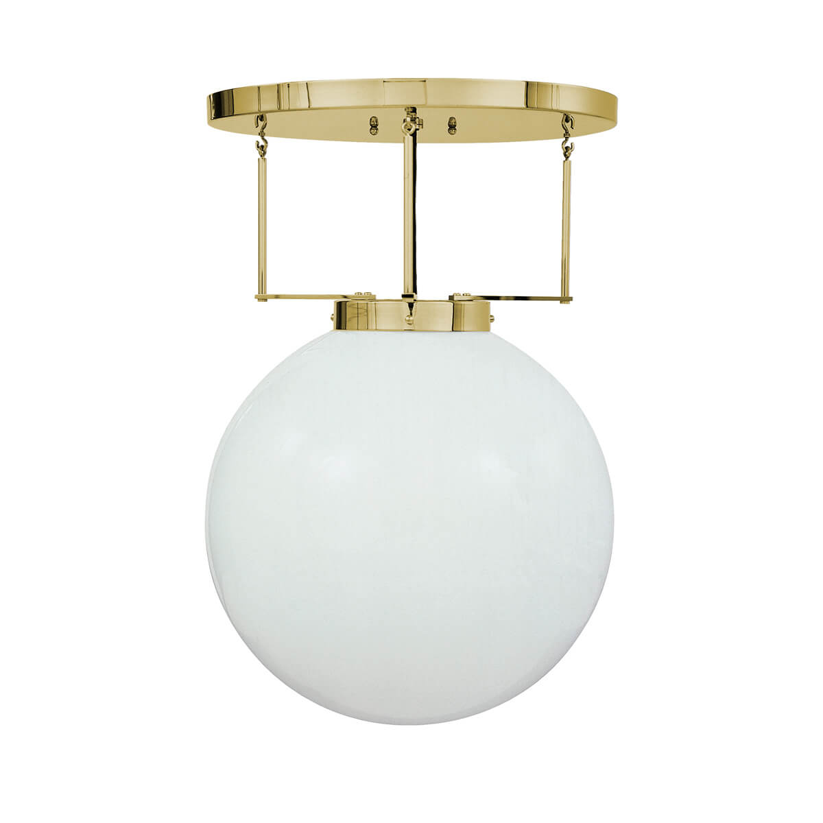 Tecnolumen DMB 26 Bauhaus Deckenleuchte, Ø: 25 cm, Messing poliert