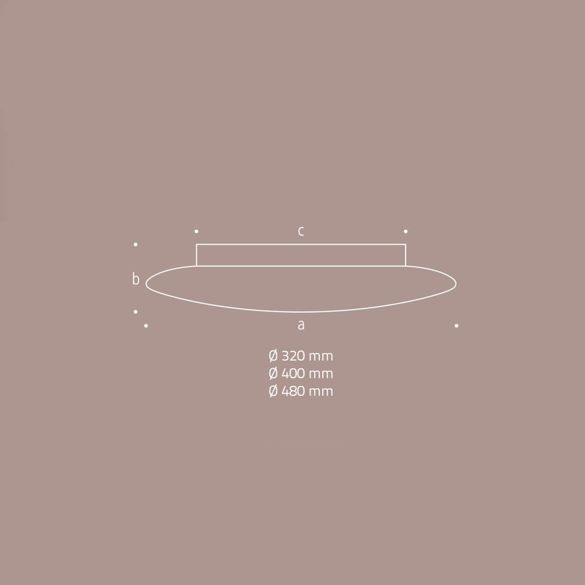 Peill+Putzler Ciclona Wand- / Deckenleuchte, Maßzeichnung