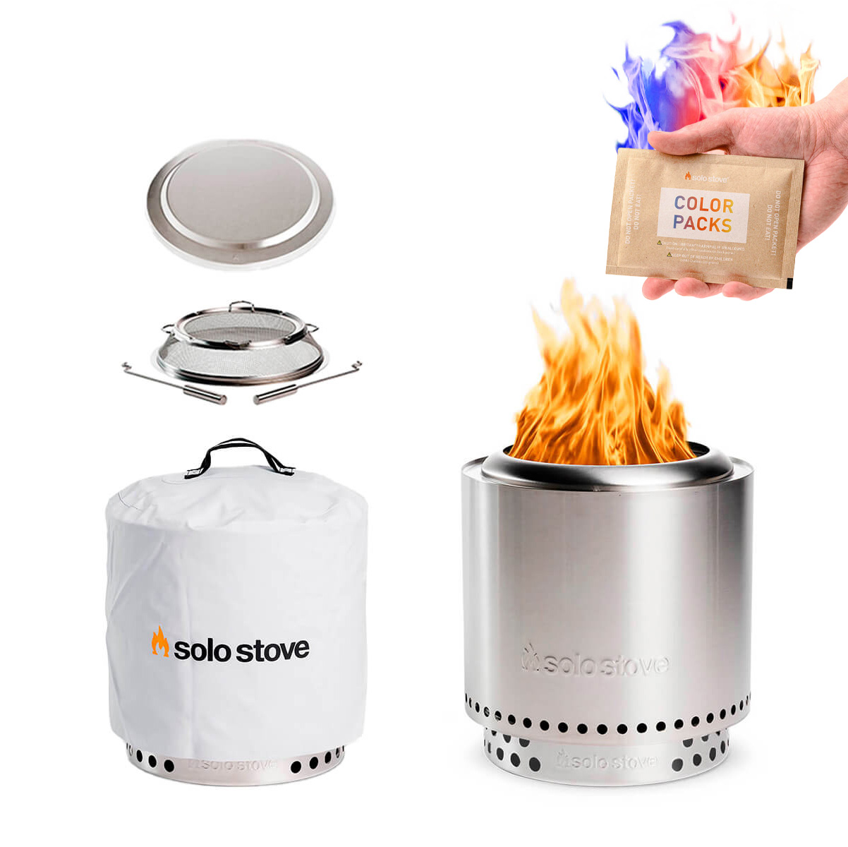 Ranger 15'' Feuerschale mit Standfuß, Garten-Set, inkl. Gratis Color Pack