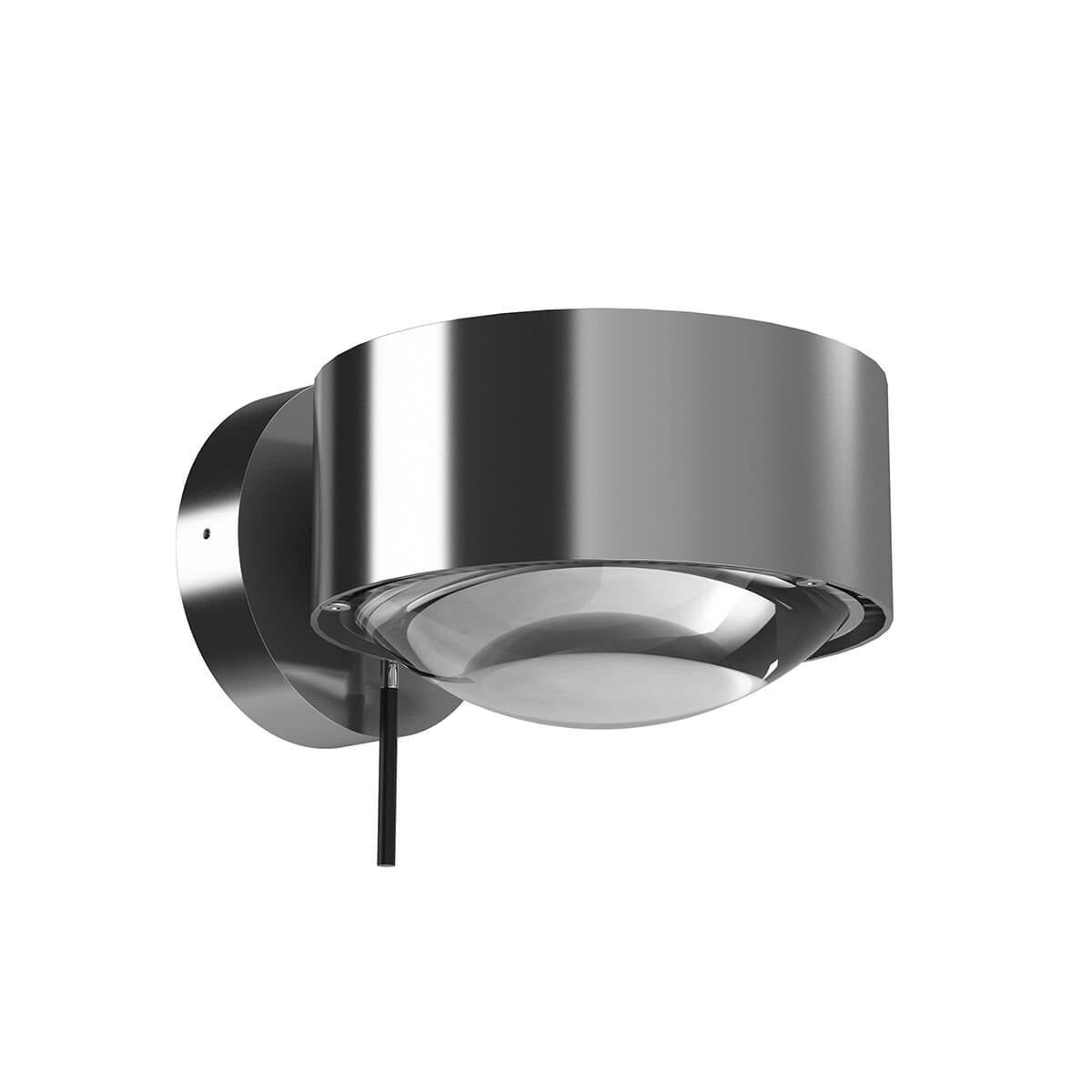 Top Light Puk Maxx Wall + LED Wandleuchte, Gehäuse, Chrom matt, mit Linse klar / Linse klar (nicht inbegriffen)