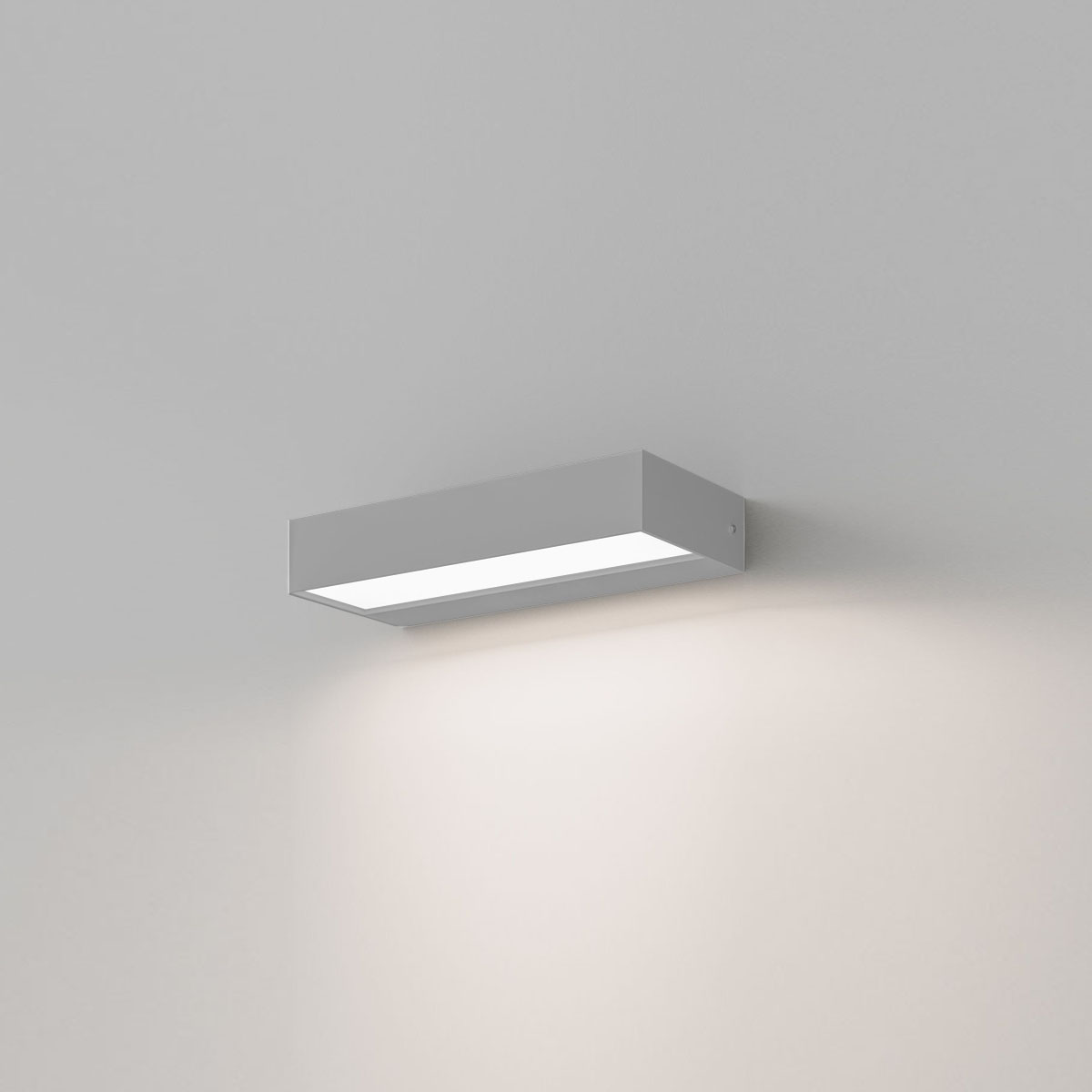 Rotaliana InOut W1 LED Innen- / Außenwandleuchte, silberfarben geprägt