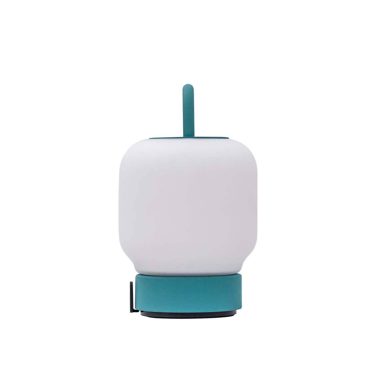 Kooduu Loome LED Akkuleuchte, Smoky teal (blaugrün), Seitansicht (ausgeschaltet)