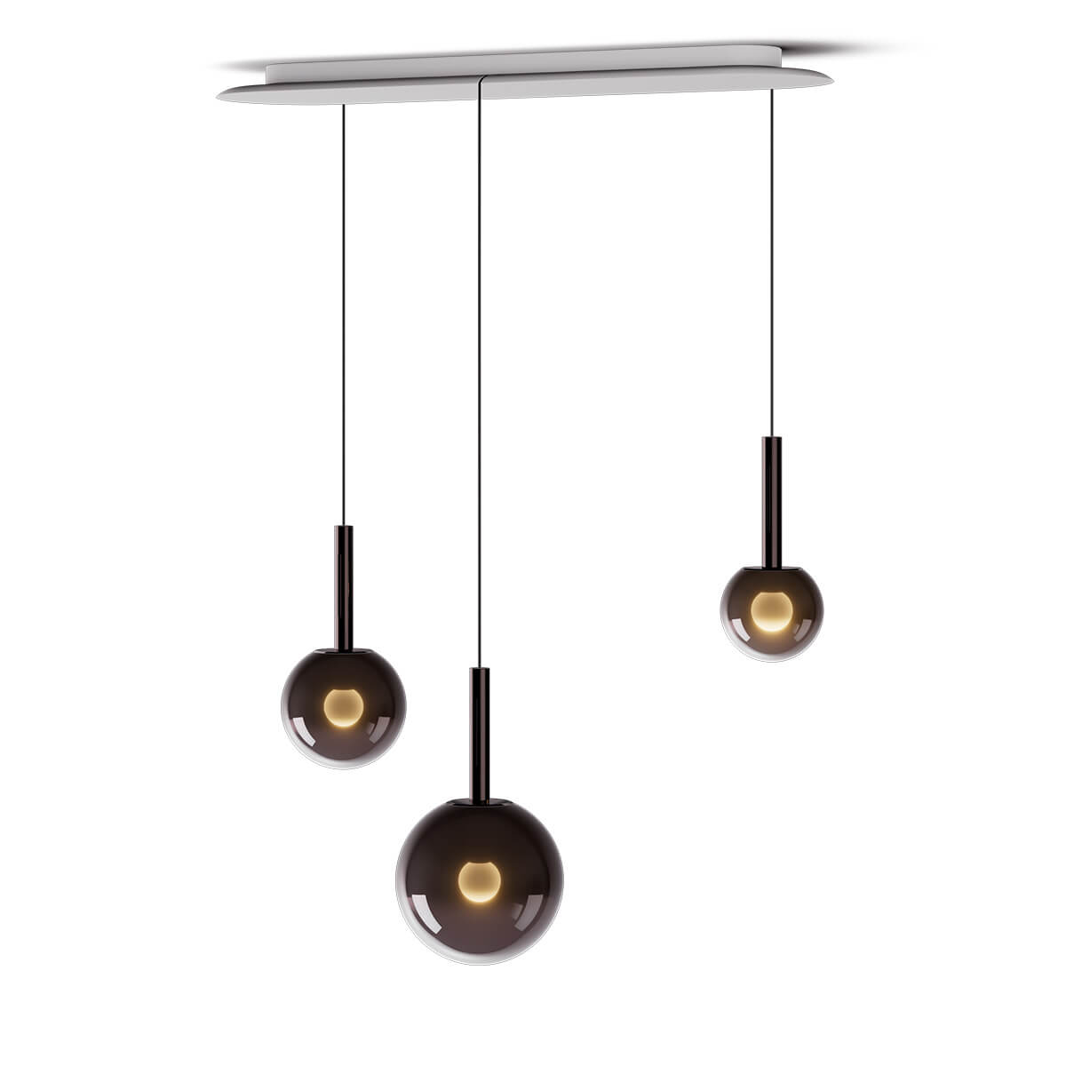 Occhio Luna sospeso cloud 3 L fix LED Pendelleuchte, 20–170 cm, phantom