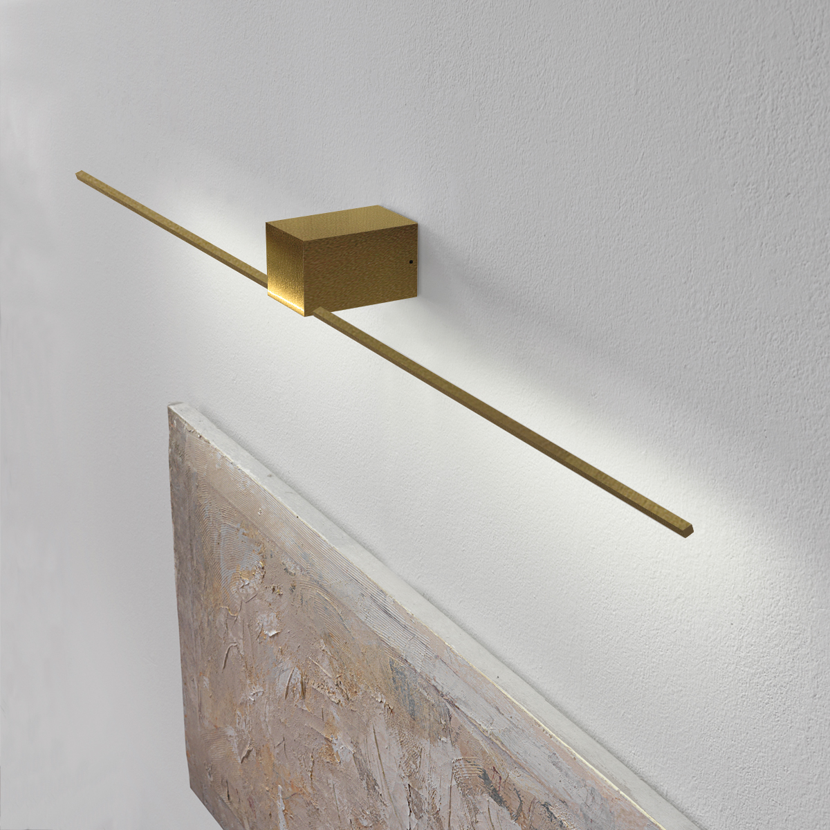 263-icone-orizzonte-led-bilderleuchte-gold-matt-ambiente-01-1200x1200 Icone Orizzonte LED Bilderleuchte, Länge: 70 cm, Gold matt