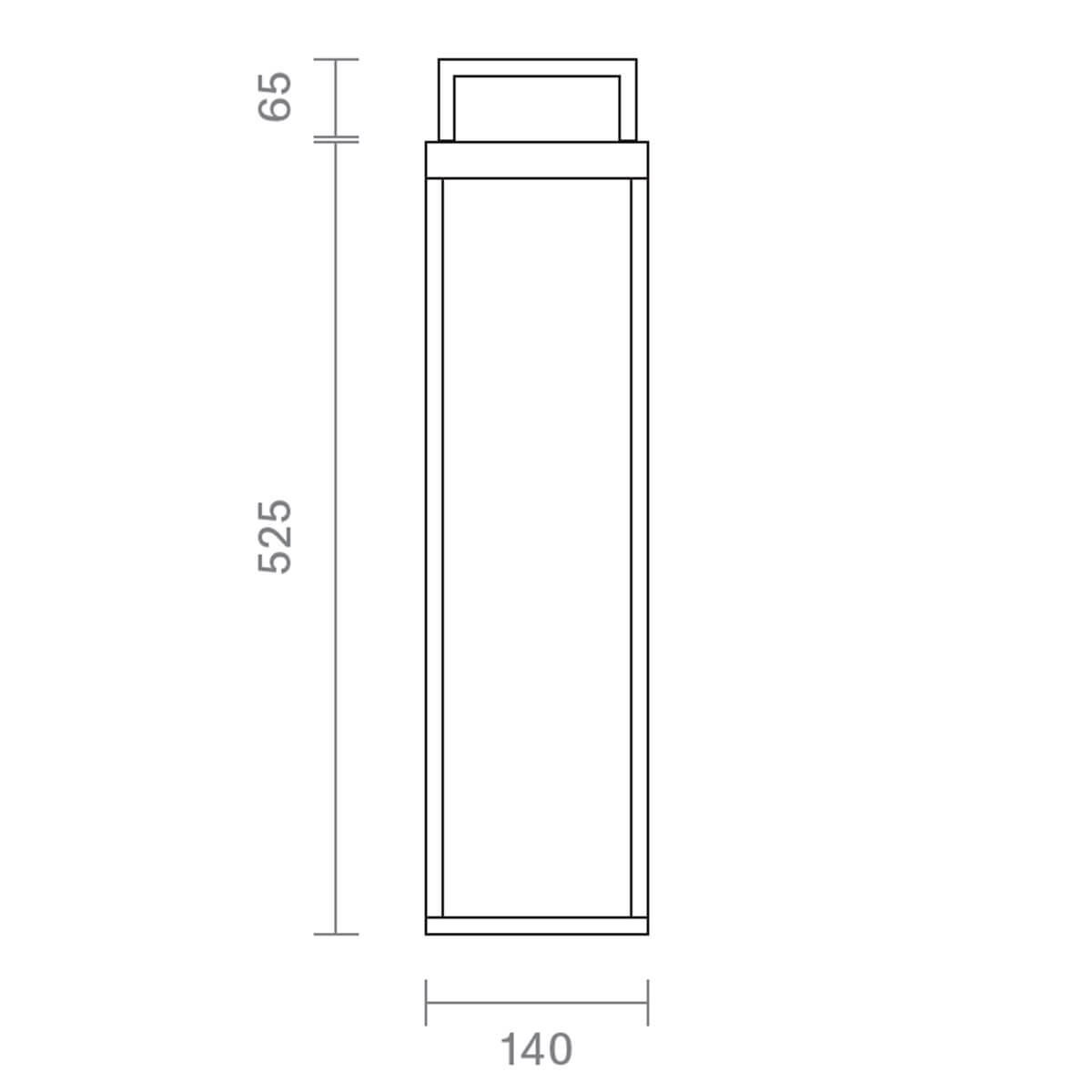 Sigor Numove LED Akku-Solarleuchte, Höhe: 52,5 cm, Maßzeichnung