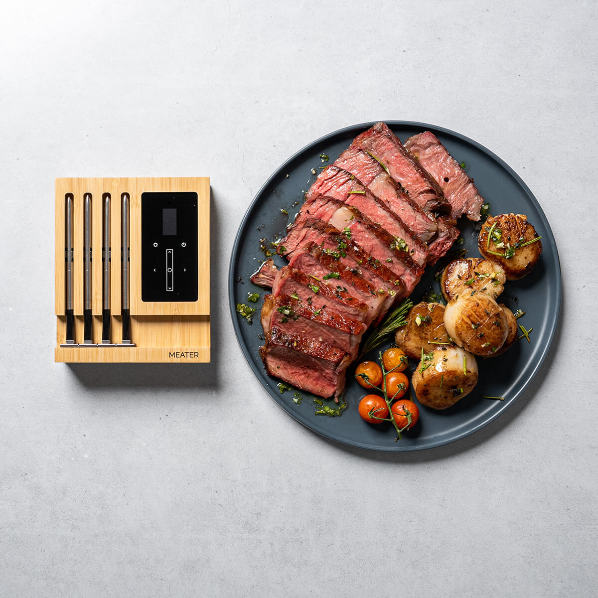 Meater MEATER Block WLAN & Bluetooth Fleischthermometer, 4 Thermometer + Standalone-Modus