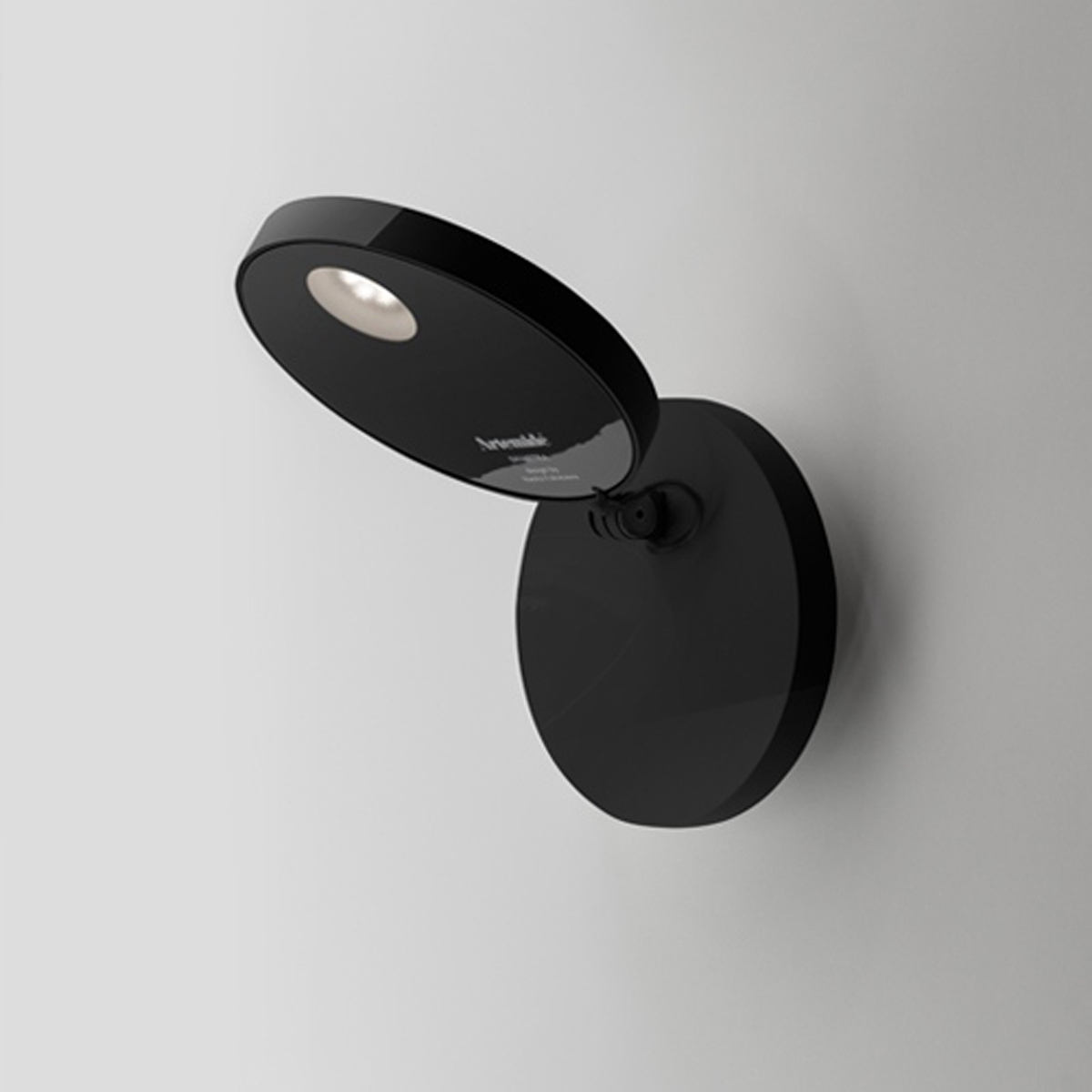 Artemide Demetra Faretto LED mit Schalter, schwarz matt