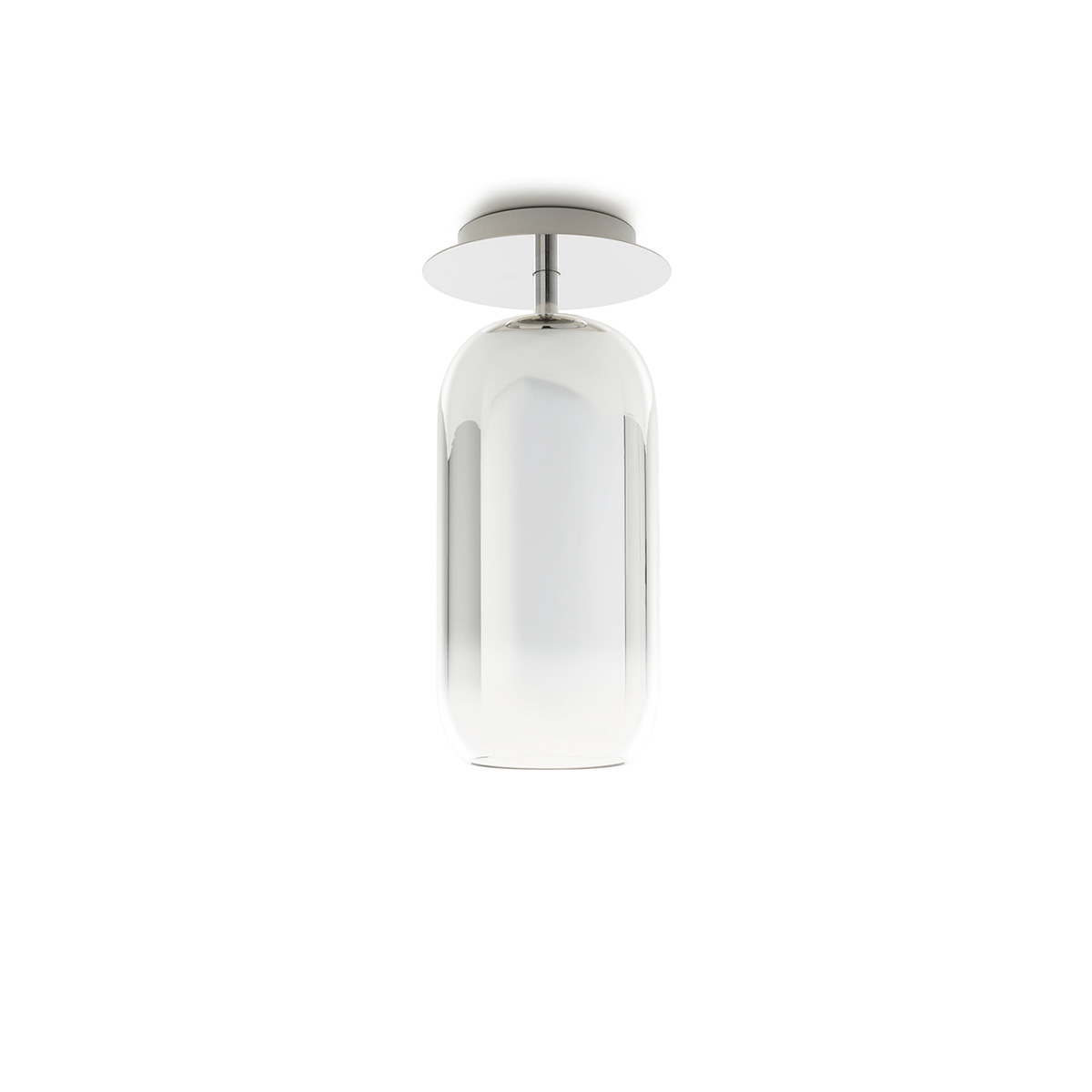 Artemide Gople Lamp Mini Soffitto, Aluminium, Schirm: Silber