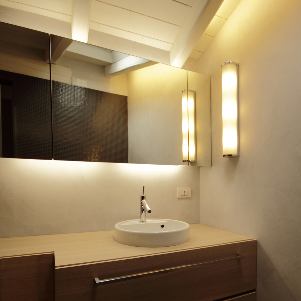 Fontana Arte Maristella Wandleuchte, Höhe: 60 cm, Chrom