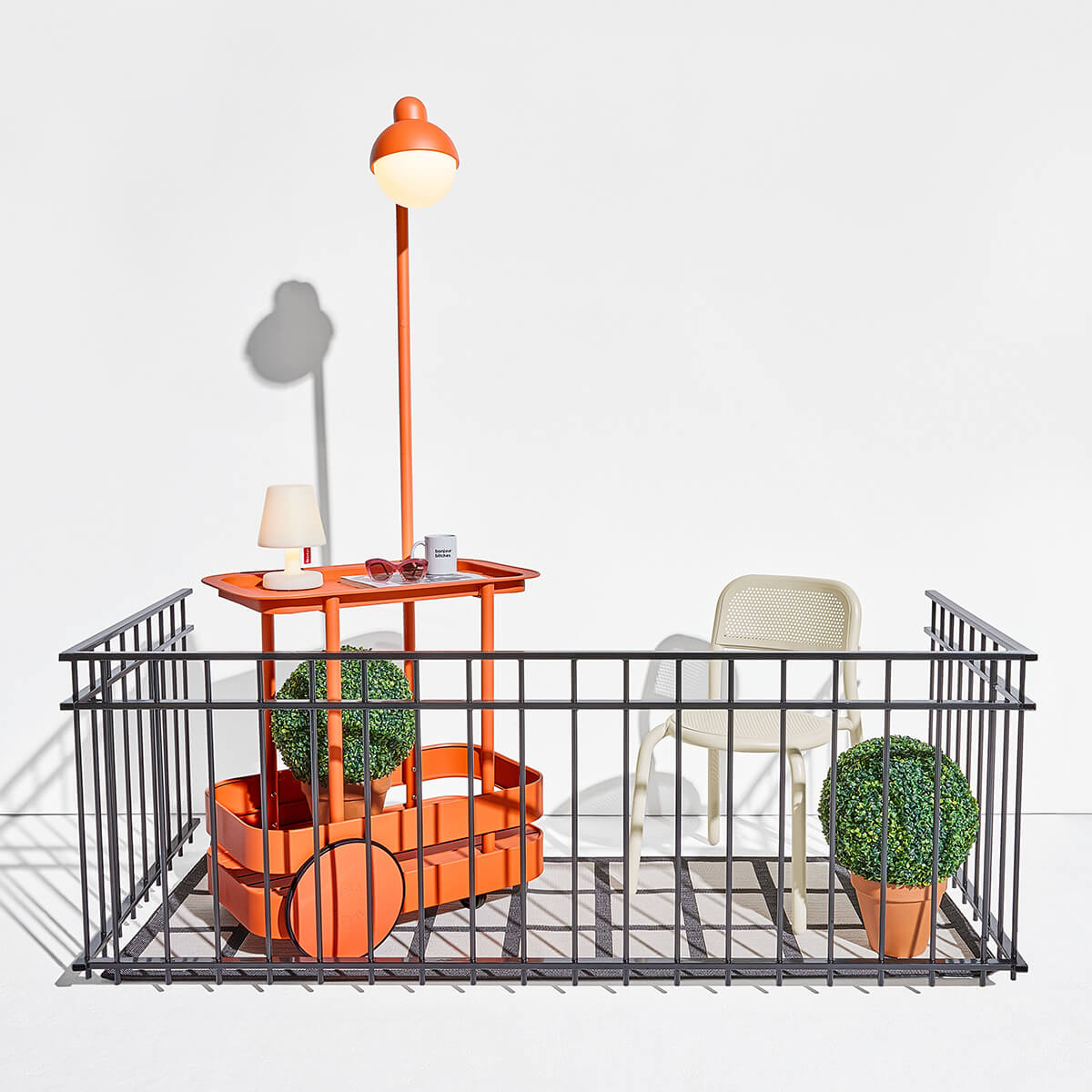 Fatboy Carpretty Catwalk Outdoor Teppich, Checky schwarz-weiß