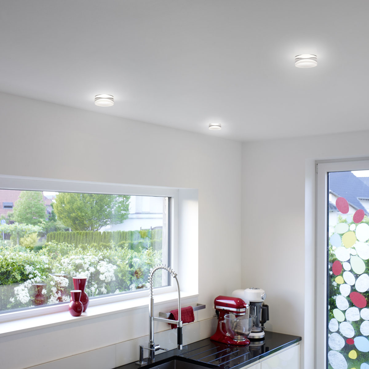Helestra Ska LED Deckeneinbauleuchte mit Casambi-Modul, Glas teilsatiniert