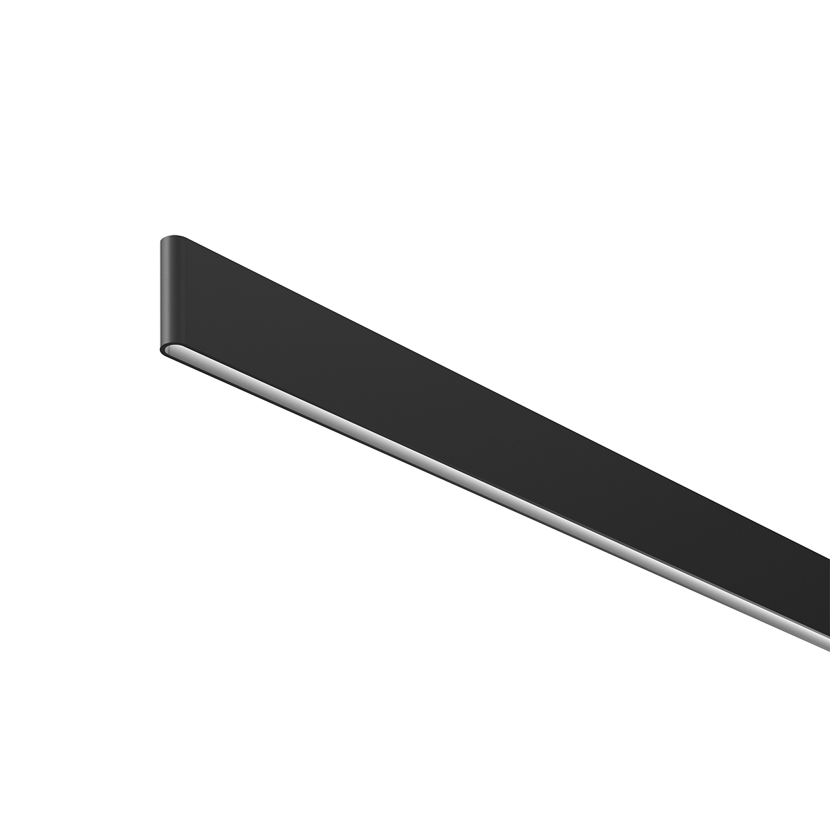 Flos Belt LED Pendelleuchte, Leder schwarz, ummanteltes Aluminiumprofil mit Lichtemission