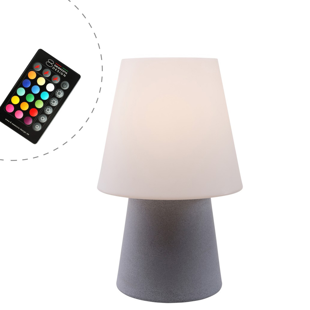 8 seasons design No. 1 RGB LED Tischleuchte, stone (steinfarben)