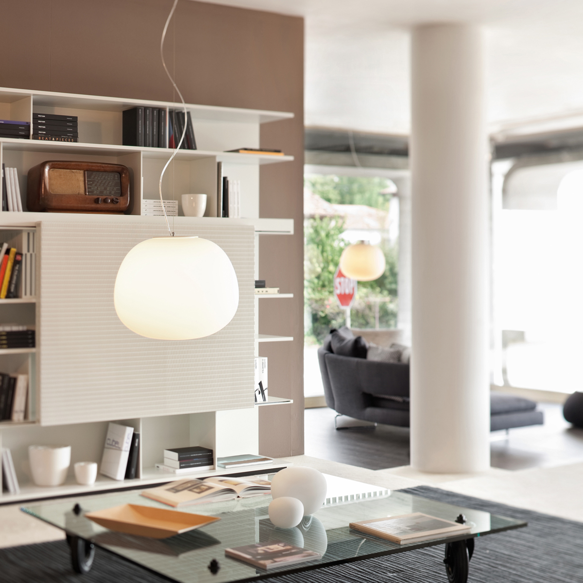 Fabbian Lumi Mochi Pendelleuchte, Ø: 30 cm, weiß