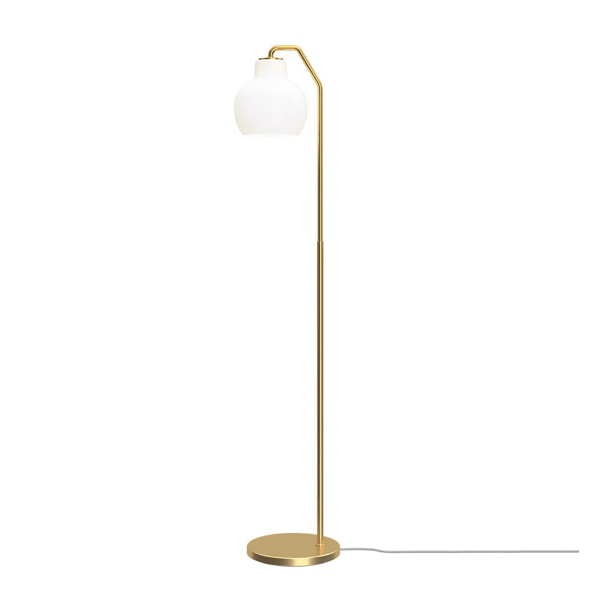 Louis Poulsen VL Ring Crown Stehleuchte, Messing / Opalglas (eingeschaltet) VL Ring Crown Stehleuchte