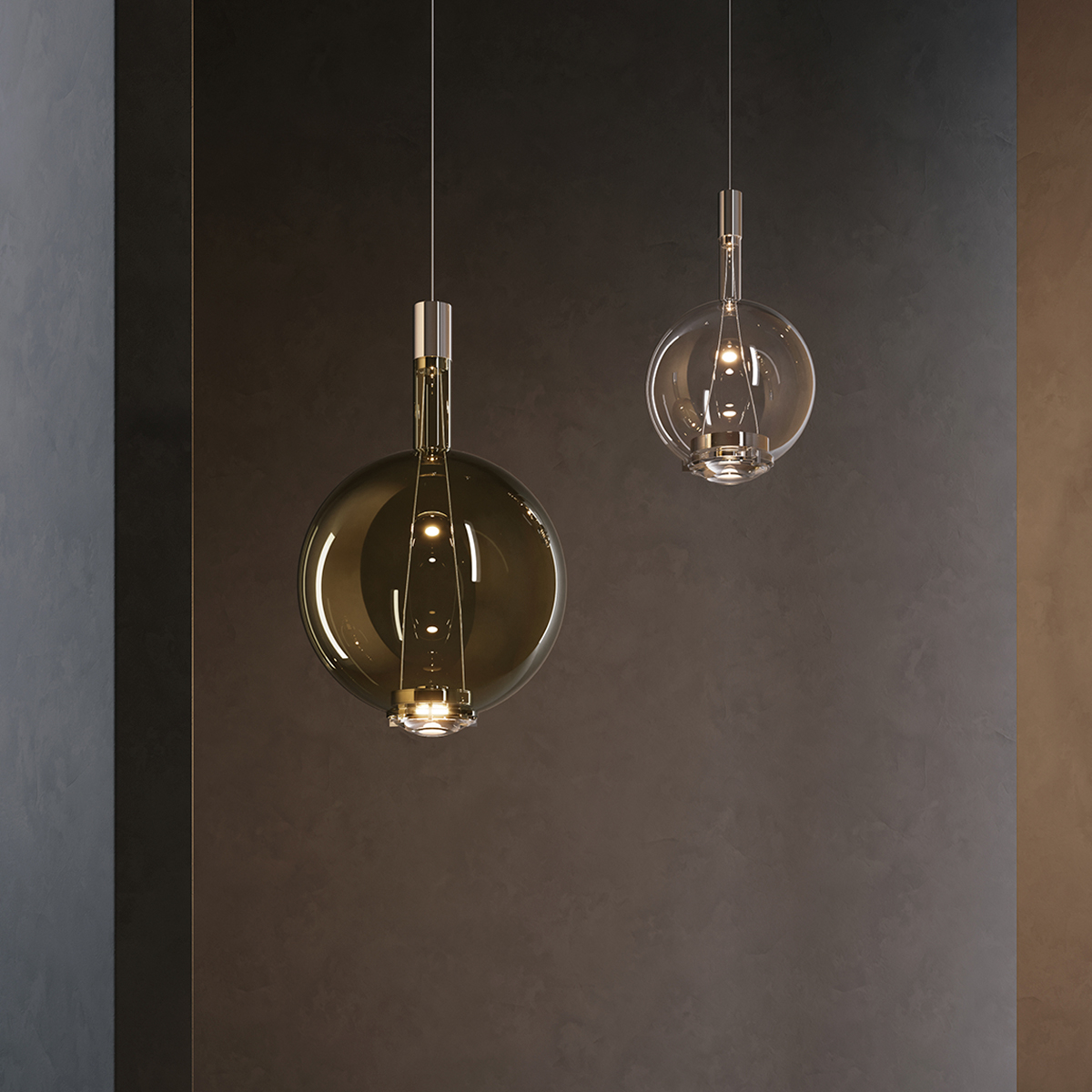 Lodes Sky-Fall Round Large und Medium LED Pendelleuchte