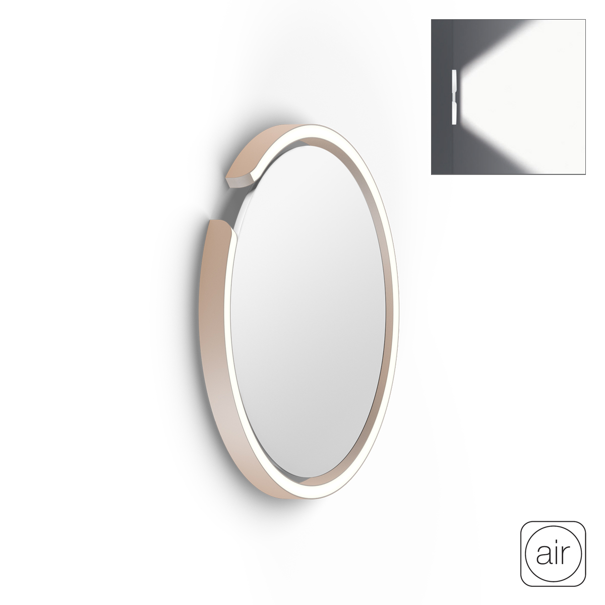 Occhio Mito soffitto 40 up "air" wide LED Wandleuchte, gold matt