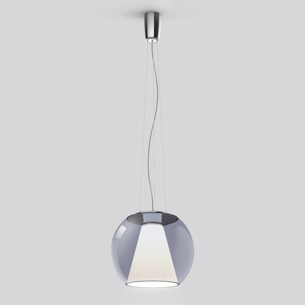 Serien.lighting Draft Suspension Rope M LED Pendelleuchte, Glas blau (©serien.lighting)