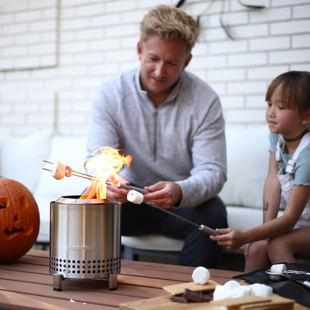 Solo Stove Mesa XL Tischfeuer & Tischkamin, Sorglos-Paket, Edelstahl