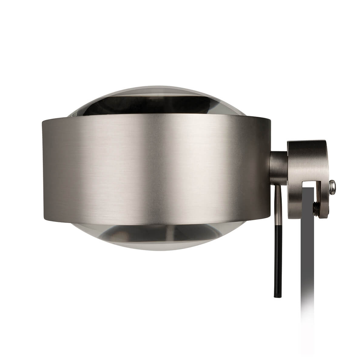 Top Light Puk Maxx Fix + Klemmleuchte, Gehäuse, Nickel matt, mit Linse klar / Linse klar (nicht inbegriffen)