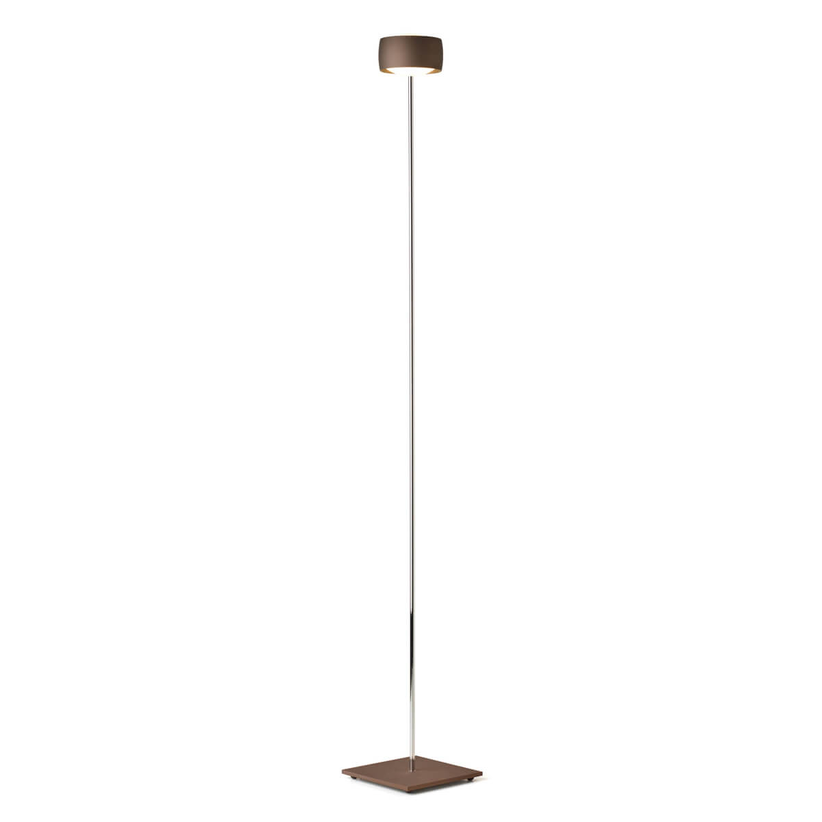 Oligo Grace LED Stehleuchte, Tunable White, Chrom / Brazilian brown