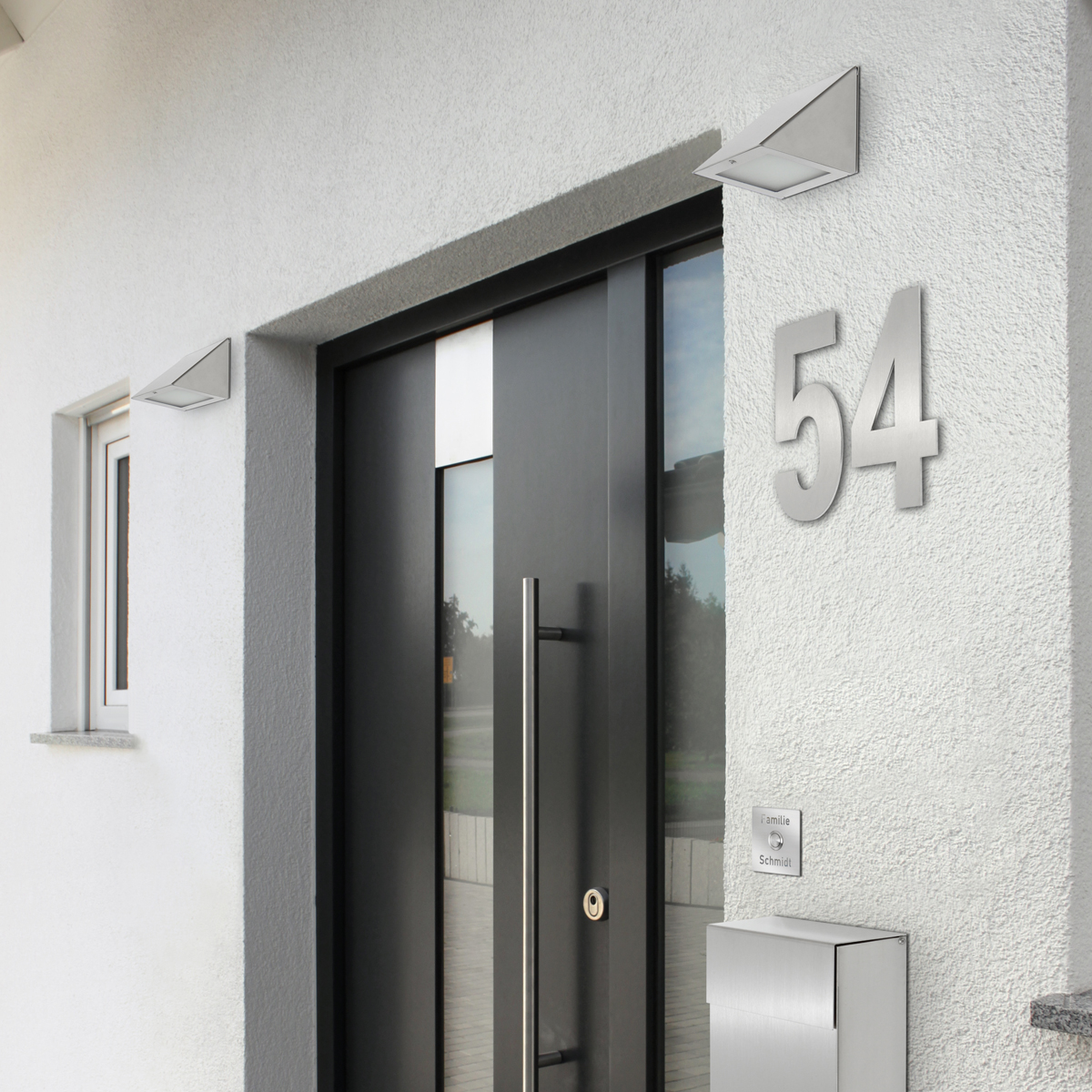 CMD Leuchten 113 LED Wandleuchte, Edelstahl