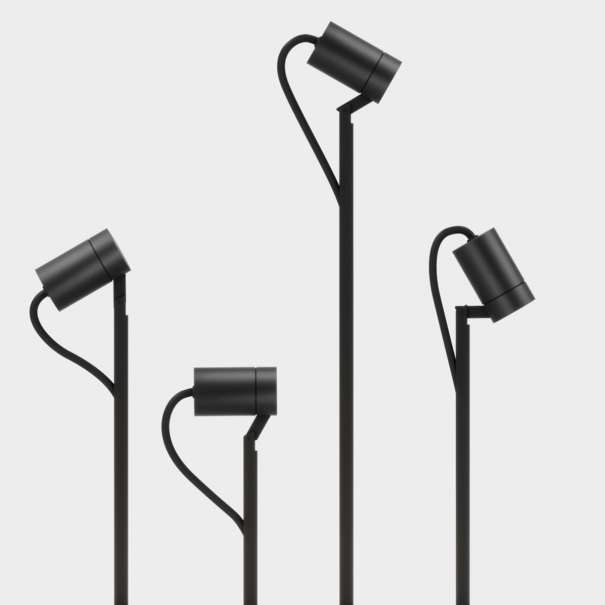 IP44.DE Piek Spot 25, 50 und 100 LED Spießstrahler Connect (für unbefestigte Beet- und Grünanlagen), deep black (schwarz), mit verstellbarem Leuchtenkopf