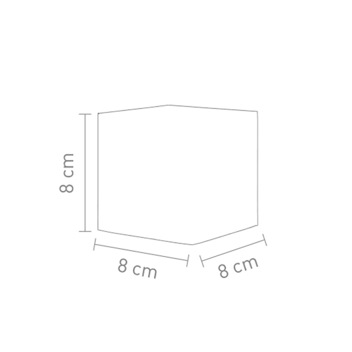 Cubic Tischleuchte Aluminium, mit Motiv Leuchtmittel